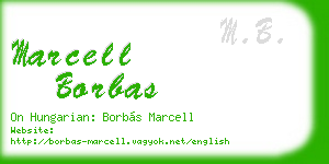 marcell borbas business card